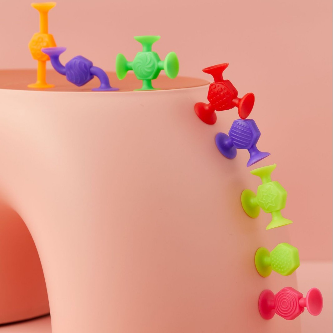 Bulk best-selling suction cup soft building blocks, suction fun and sticky fun, children's educational DIY versatile building block toys details Picture