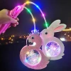 Hand-held cartoon starry sky balls, luminous toys, night market stalls, seven-color Ied lights, luminous hand-held lanterns, jade rabbit dinosaurs details Picture