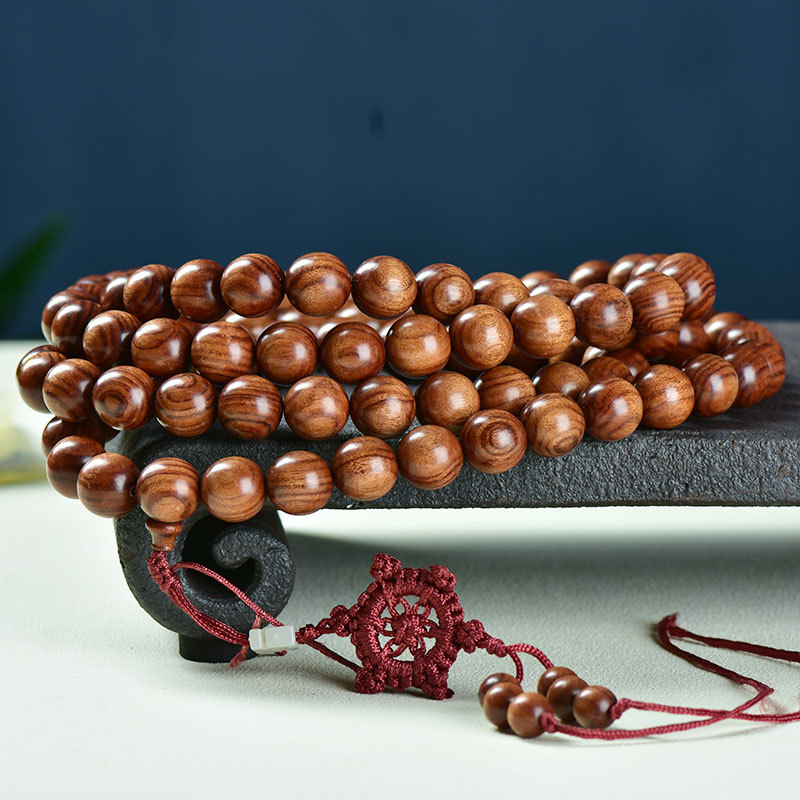 Hoja grande flor amarilla pera mano brocheta hombre kang pera flor perla perla perla perla pulsera 108 piezas para las mujeres rosarios accesorios fabricantes al por mayor Application Scenario