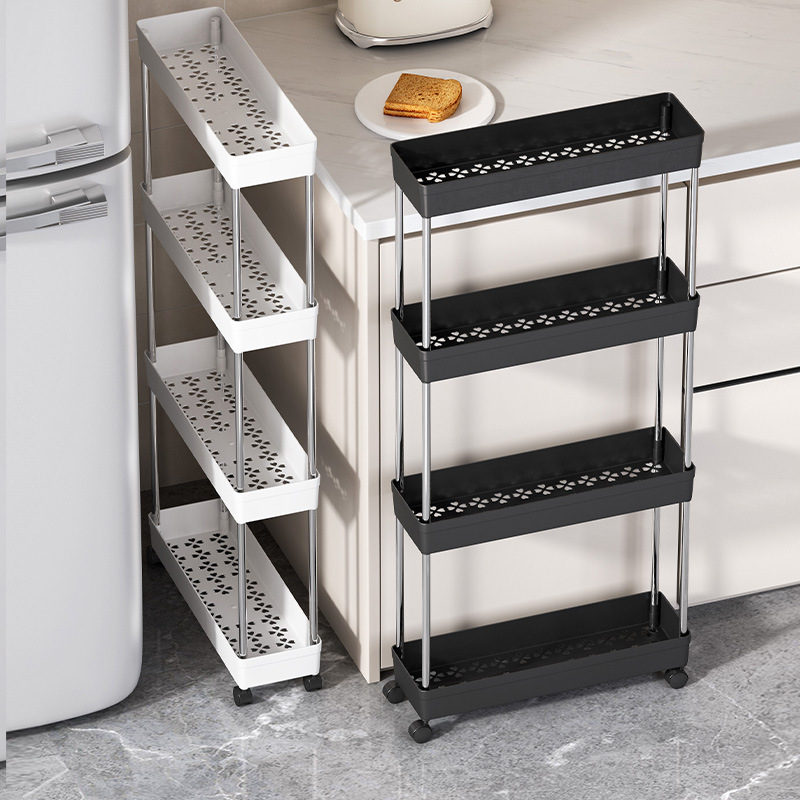 Multi-level storage racks, kitchen storage racks, floor-standing trolleys, slit storage racks, multi-level living room, bathroom, and organizing tools Application Scenario