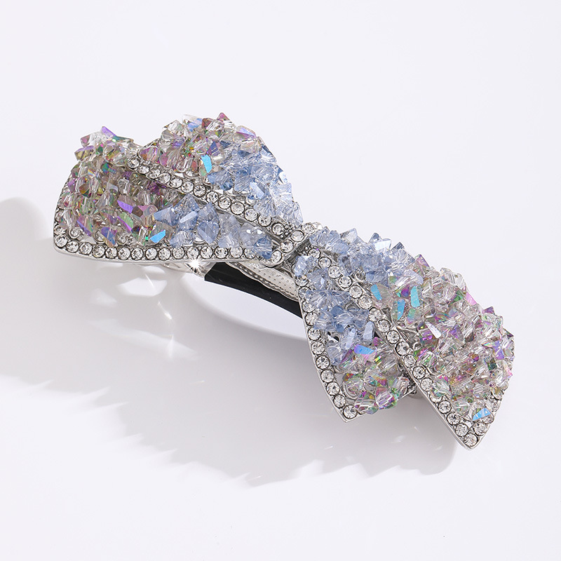 2025满钻闪钻水钻蝴蝶结发夹 华丽装饰网红款 工厂直供支持混批