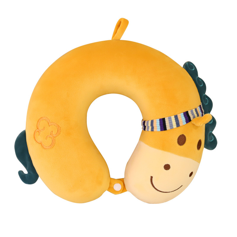 Memory foam cartoon Pony U-shaped pillow, Recreation House cartoon protective neck pillow, car neck pillow, order customization Item Picture