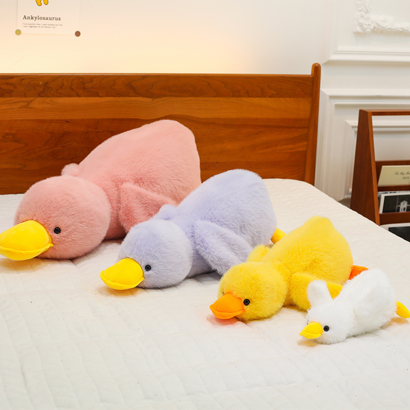 爆款可爱白鹅鸭子毛绒玩具公仔趴趴鸭儿童礼物女生优选玩偶抱枕细节图