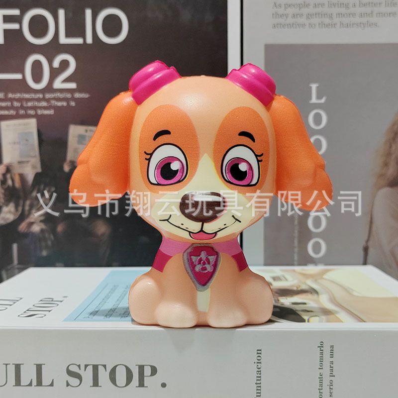 New cross-border Paw Patrol Squeeze Fun Stress-relieving toys, cute dog PU slow rebound toys wholesale Application Scenario