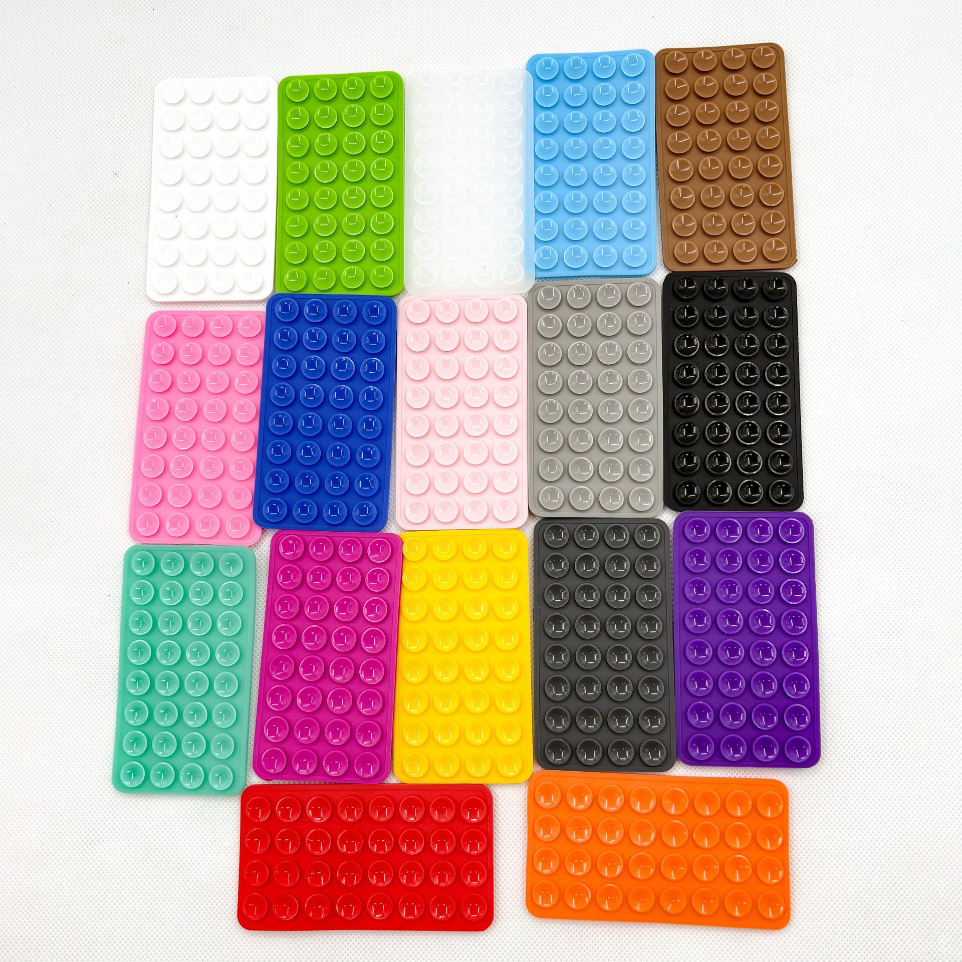 Mobile phone suction cup, cross-border 32-piece double-sided suction cup, tablet pad car stand, strong rectangular silicone suction cup Item Picture