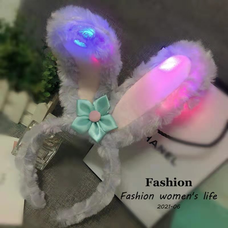 芭蕾星黛l露兔耳朵发箍带灯星黛露发饰小兔子长耳朵发光可爱头箍