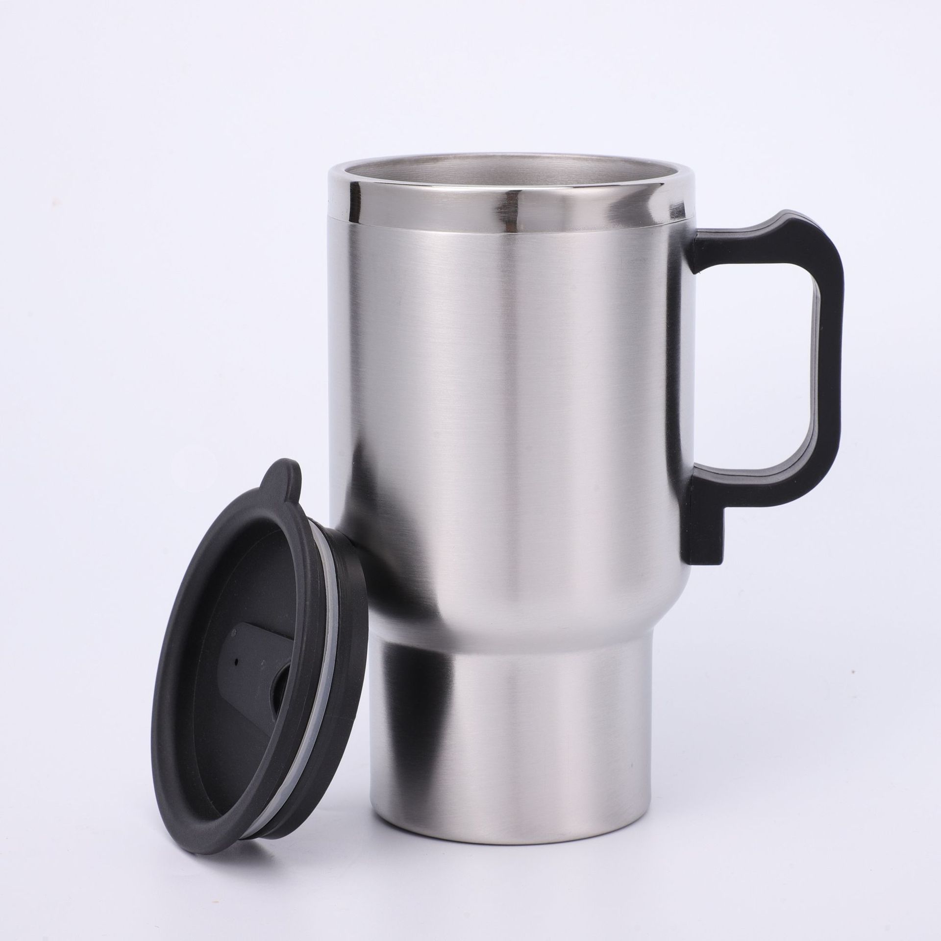 Wholesale double-layer stainless steel 12V car plug-in cup, double-steel charging car cup, insulated electric heating cup Specification image