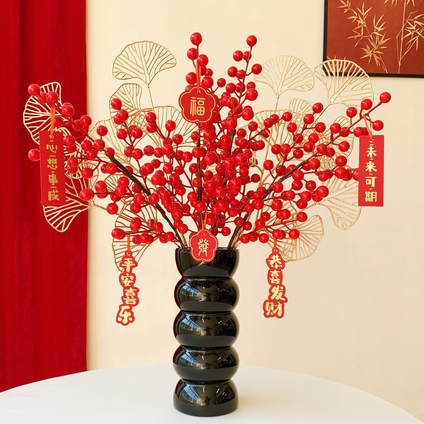 仿真花/多肉仿真花/造景用品/人工植物/牡丹花仿真花产品图