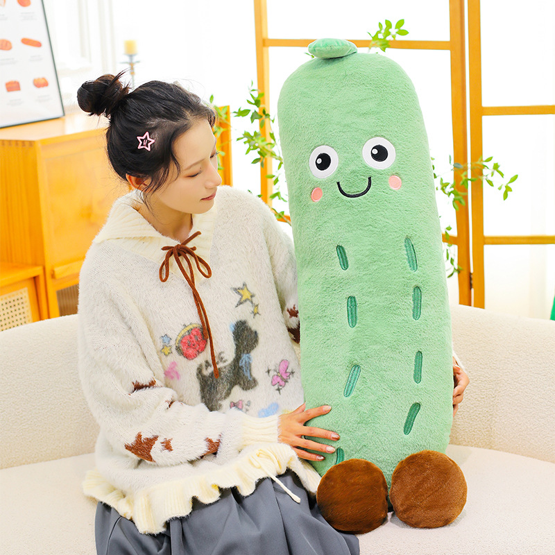 New cute and adorable cucumber throw pillow, plush toy, long strip throw pillow, bed decoration, birthday gift for children and girls Specification image