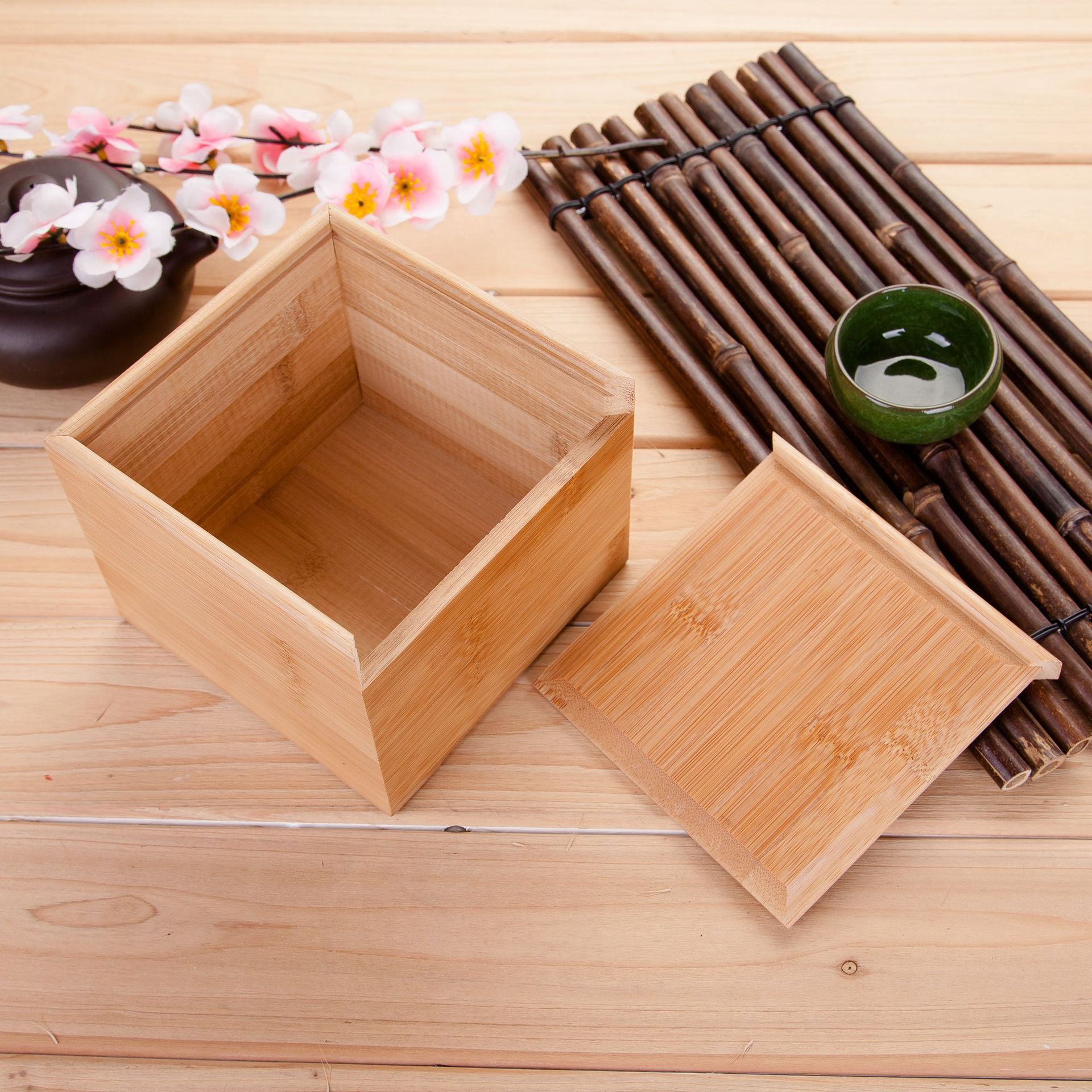 Storage box, tea box, bamboo storage box, bamboo tea box details Picture