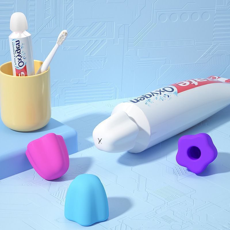 Toothpaste cap without cap, children's self-sealing toothpaste cap, toothpaste dust cap, toothpaste squeezing wonder, cleaning plastic silicone