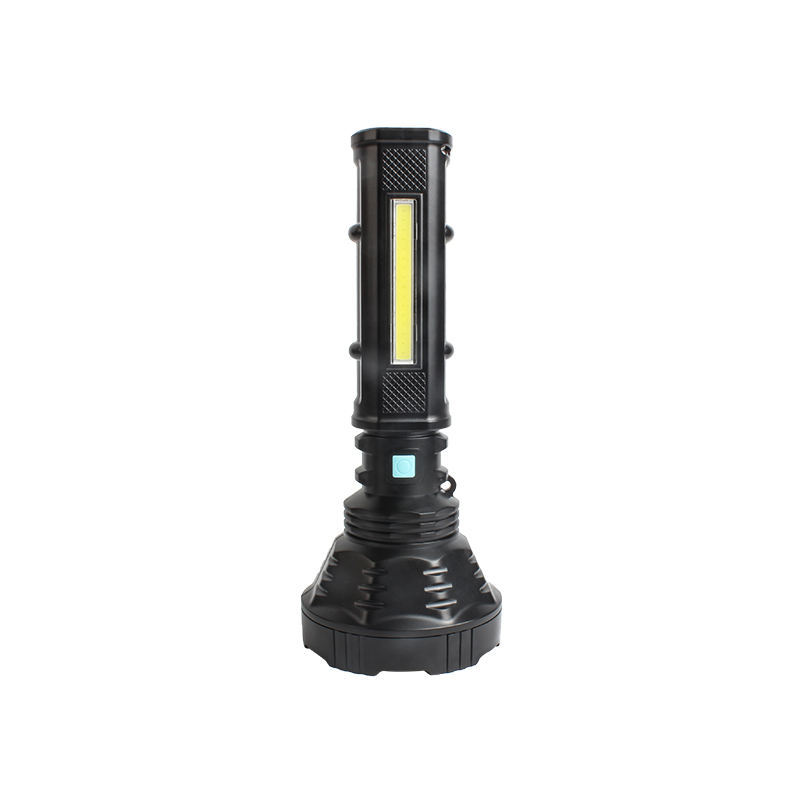 太阳能手电筒强光带COB侧灯充电远射超长续航户外应急手握式电筒产品图