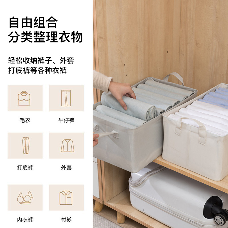 Solid-color steel frame storage box, clothing folding and organizing box, cabinet, moving and seasonal storage box, transparent toy storage box Application Scenario