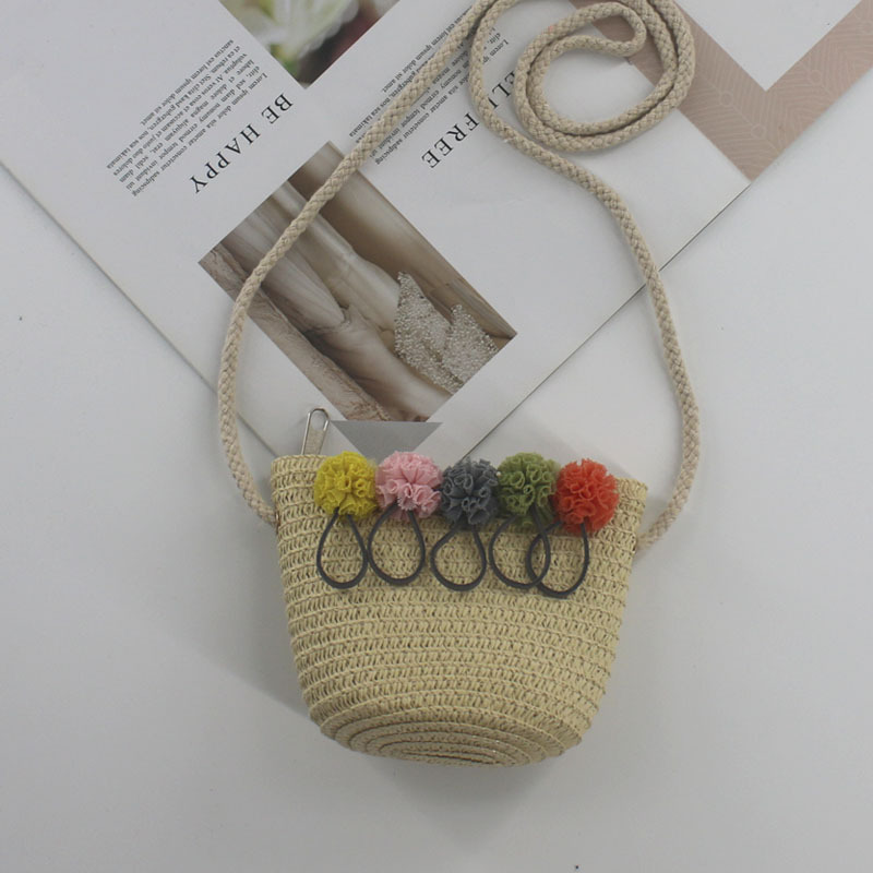 Wholesale of 2025 new summer mini and cute children's small bags, straw-woven bags, beach change crossbody bags details Picture