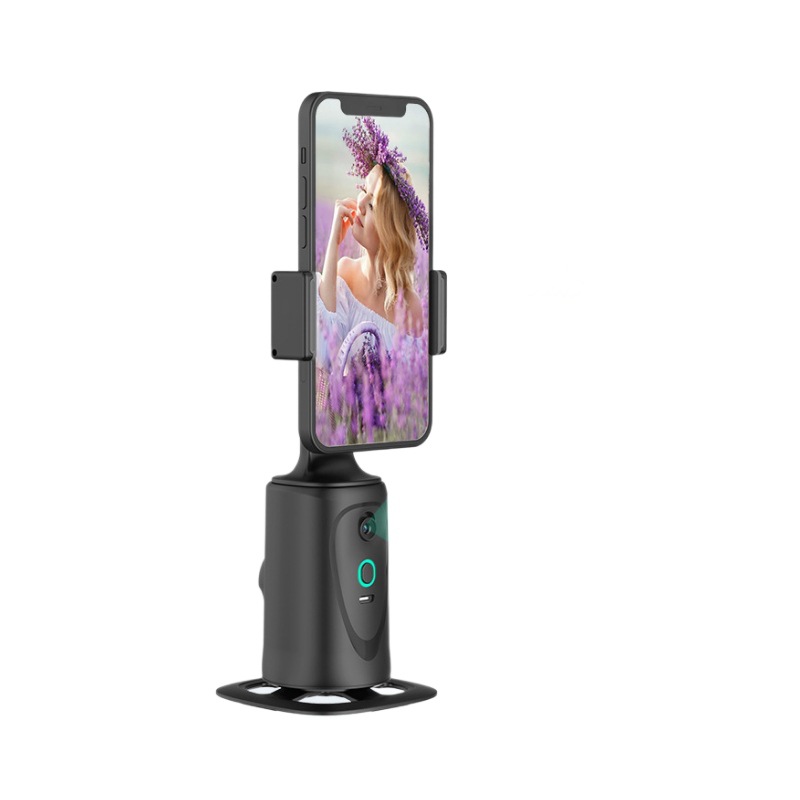 The new Q9 smart tracking gimbal, 360-degree rotating live streaming phone stand, face tracking stabilizer, desktop tracking Item Picture