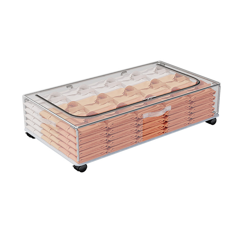 床底收纳箱家用扁平带轮抽屉式衣服被子透明整理箱床下收纳盒神器