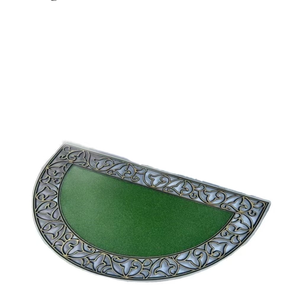 Black rubber and plastic anti-slip MATS, aluminum film injection molded MATS, popular European-style welcome MATS, machine-pressed MATS, door mud scraping MATS Item Picture