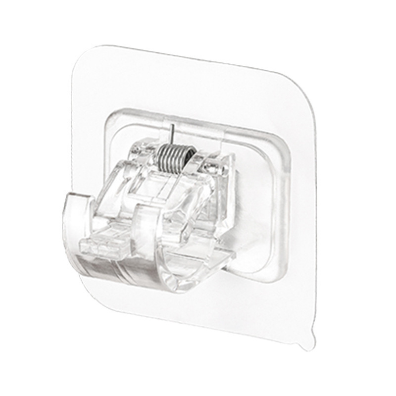 挂钩/透明粘钩/挂钩粘钩/茶花粘钩2912/多孔板挂钩白底实物图