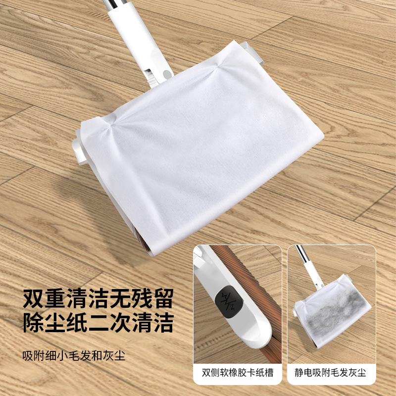 New flip-top foldable sweeping set for household cleaning and hygiene, magnetic rotating broom and dustpan combination set Application Scenario