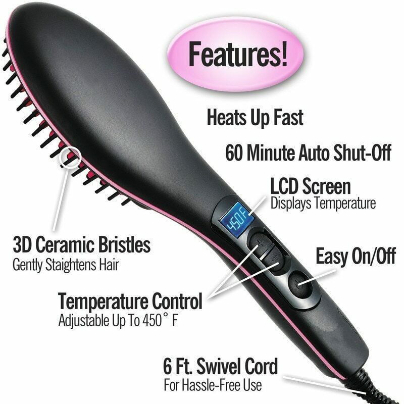 Simplystraight electric straightening comb, adjustable heat straightening device Specification image