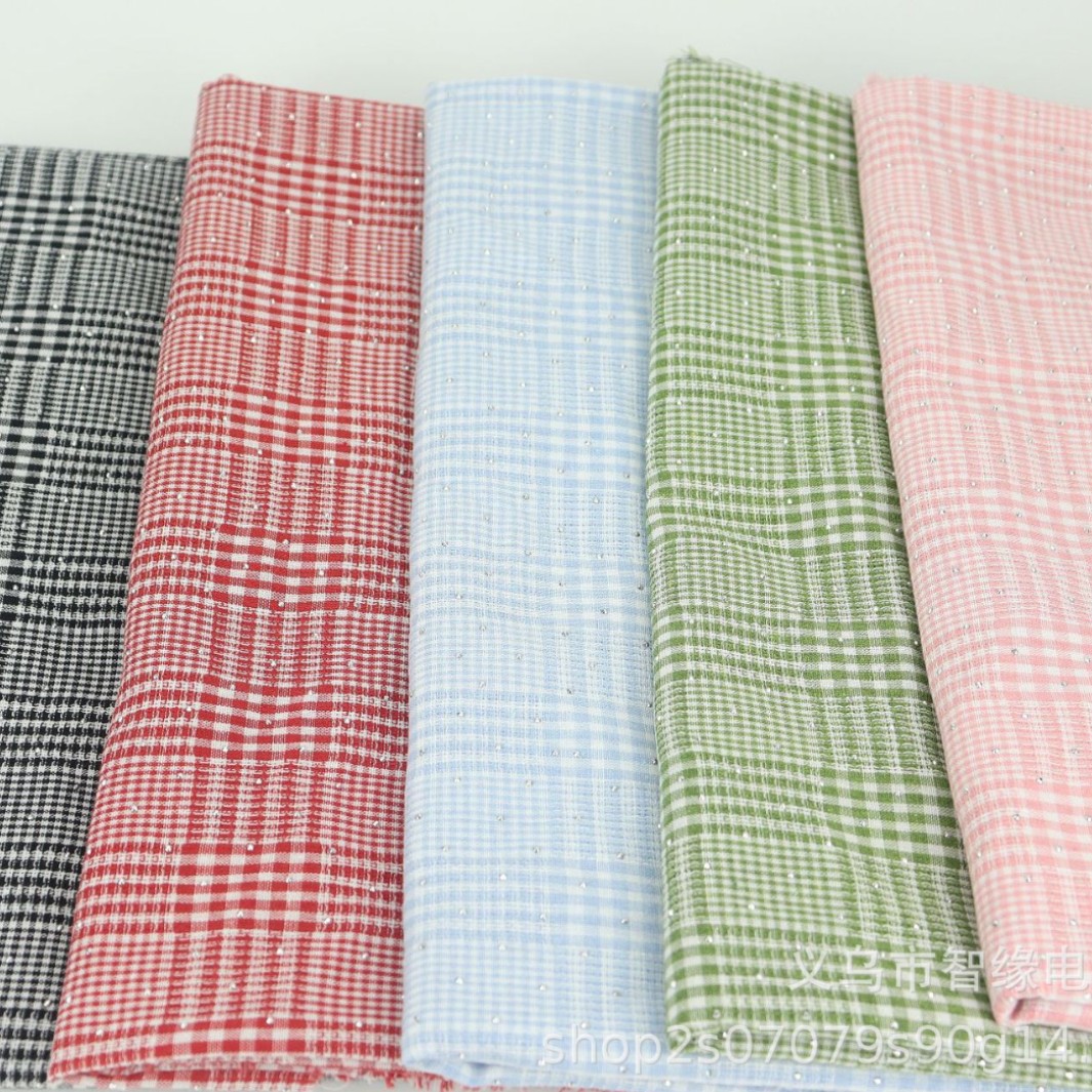 New checkered hot diamond Korean-style hair tie toys, ins accessories, bags, fabric, polyester-cotton factory wholesale, cross-border bestsellers details Picture