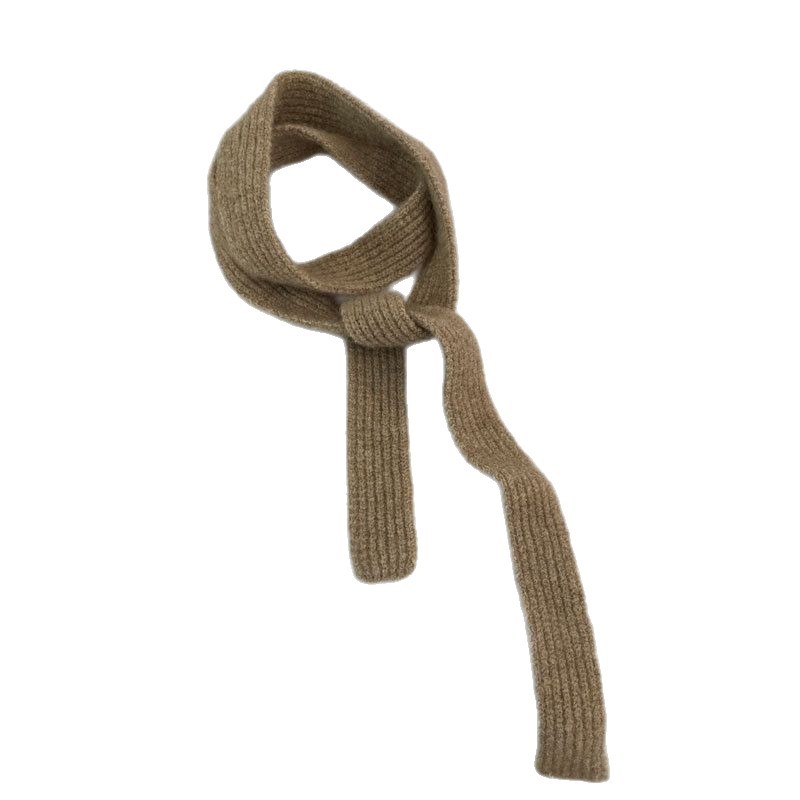 One-piece consignment of Korean casual knitted flower-shaped thin scarves, new women's concave style decorative narrow neck scarves, spicy girl style small neckerchiefs, autumn and winter street stall wholesale Item Picture