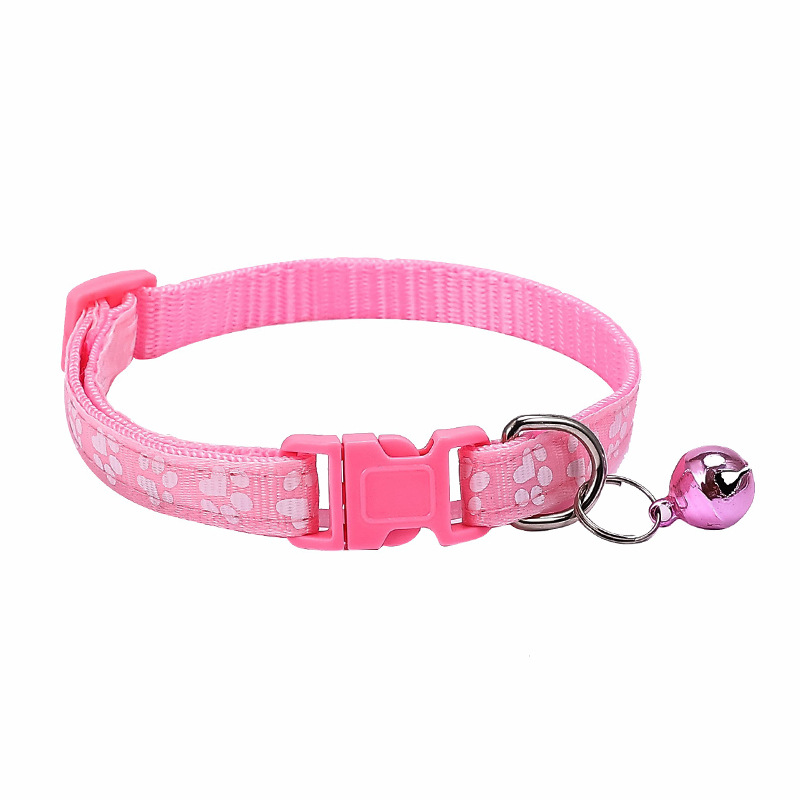 1.0 Pet footprint patch collar, dog neck collar, cat bell collar factory store, large stock available Item Picture