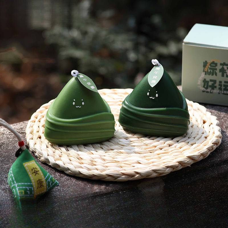 节日香薰蜡烛端午节粽子造型香氛创意伴手礼物批发文创拍摄道具