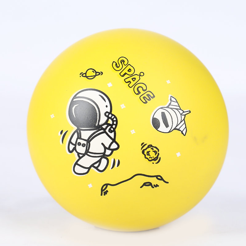 Wholesale of children's astronaut bouncy balls, outdoor and indoor interactive small basketballs, student stress-relieving hollow high bouncy toys details Picture