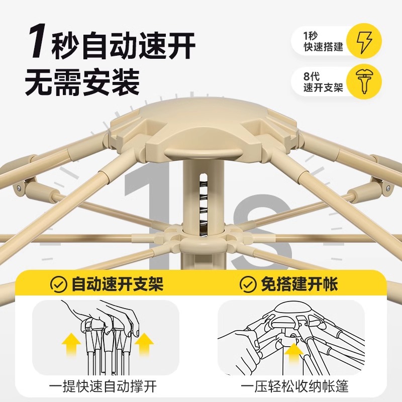 Outdoor inflatable tent for 3-person family camping, waterproof, breathable and portable Application Scenario