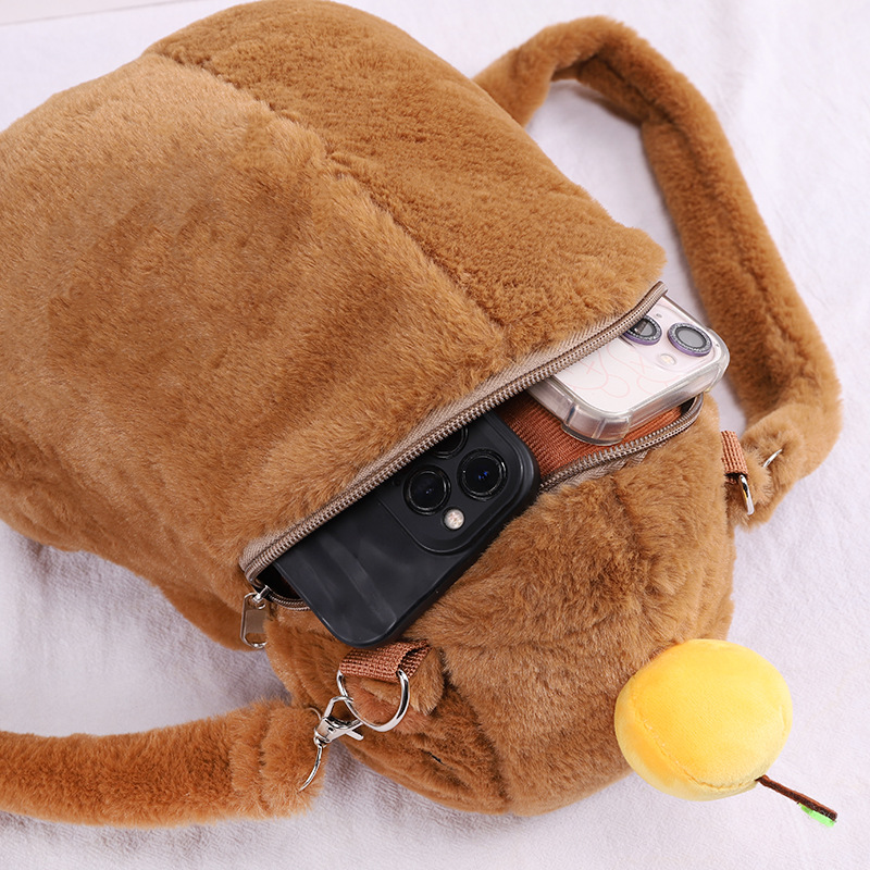 Capibara plush backpack, ins fashion and chic, cute plush toy Capybara backpack, adorable capybara Application Scenario