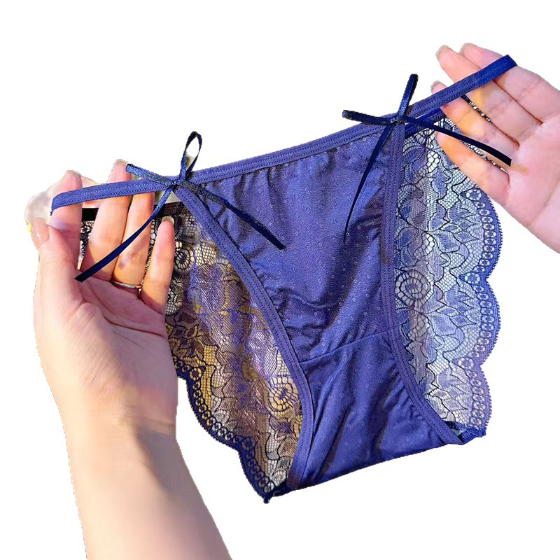 Best-selling women's underwear: Fashionable, pure, seamless, lace elastic thin band, lace-hugging, breathable, comfortable, low-waist underwear Item Picture