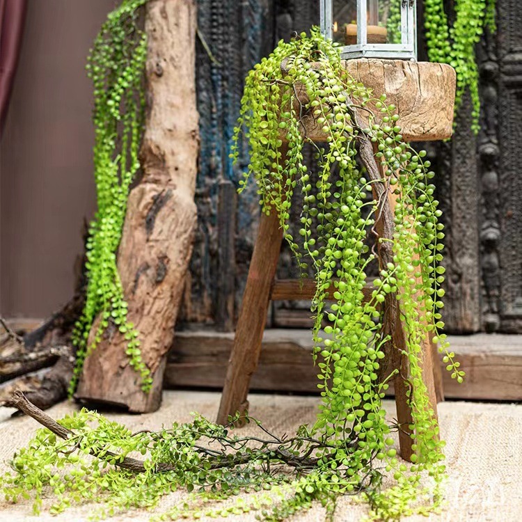 热销跨境仿真绿植壁挂藤曼龟背叶家居户外婚庆植物墙装饰摆件批发详情图2