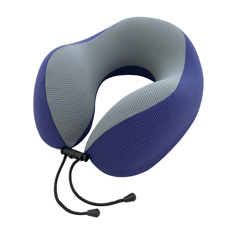 凉感u型枕记忆棉可收纳冰丝u形枕户外旅行护颈枕便携式