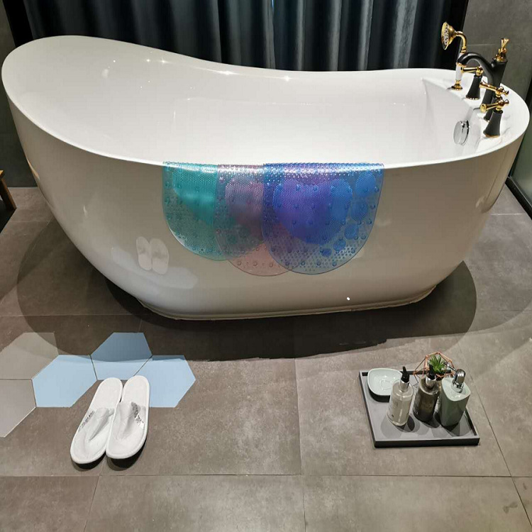 透明/实色椭圆脚丫浴室垫浴室按摩垫防滑垫浴室脚垫产品图