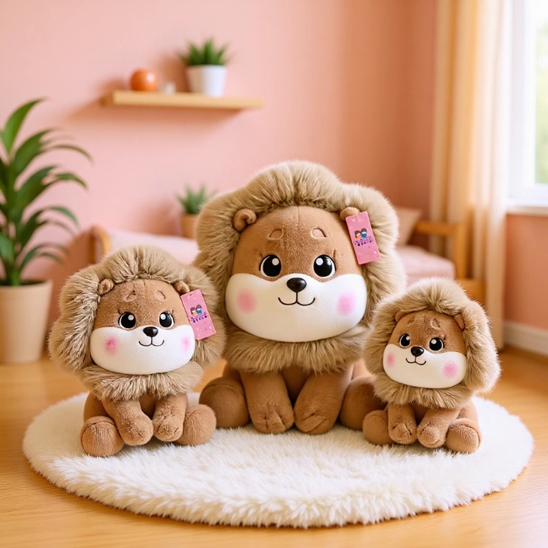 新品网红可爱狮子毛绒玩具生日礼物创意变身萌狮玩偶娃娃厂家批发