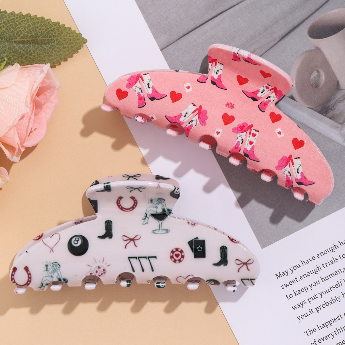 发夹/发饰/发卡/抓夹/亚克力儿童发夹细节图