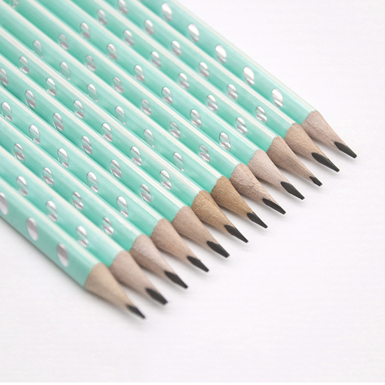 Yalong Cross-border Cute Student Triangle Pole Popular HB Pencil Set with rubber top suitable for student writing Item Picture