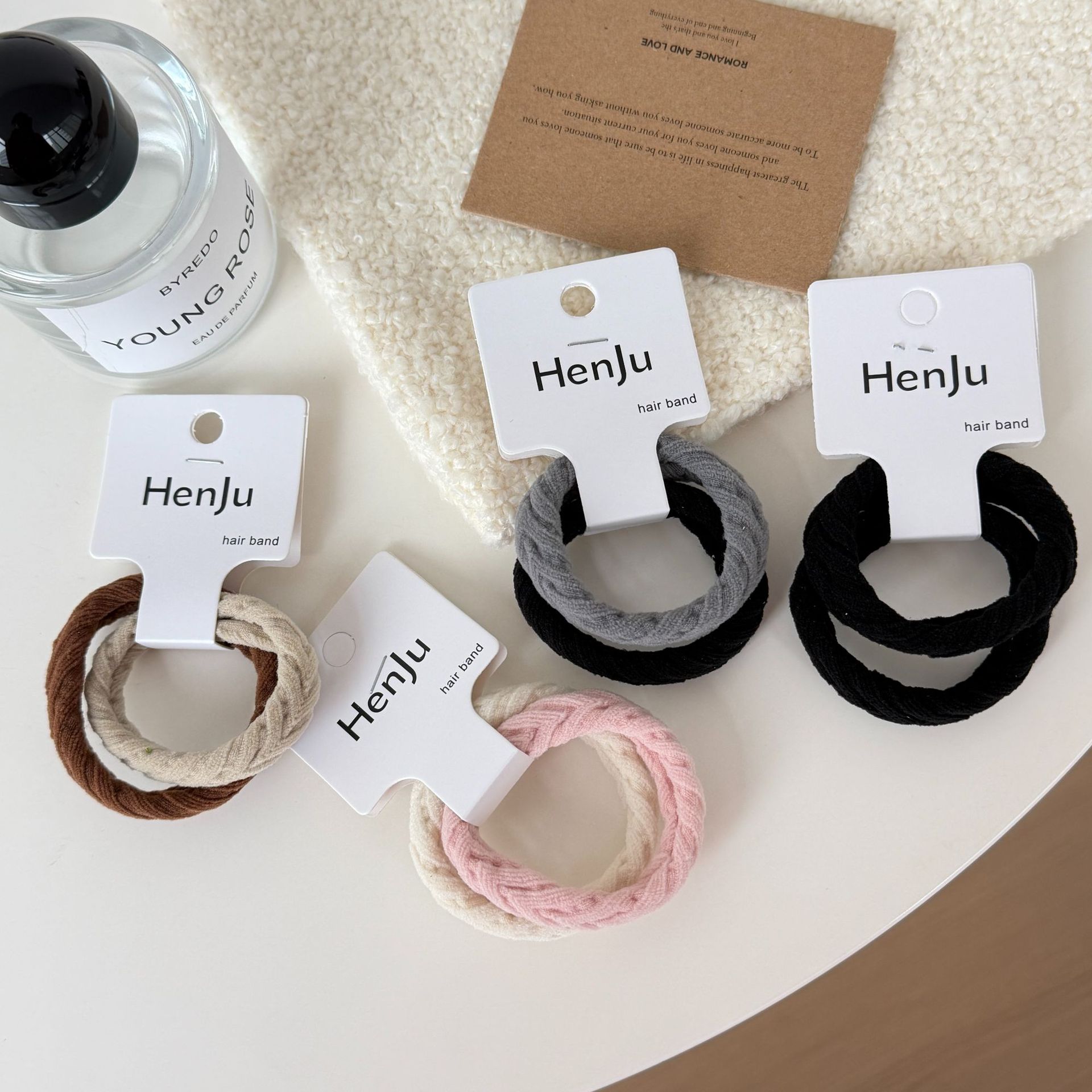 日系慵懒风基础款毛巾发圈 多色可选高弹耐用 轻松打造日常氛围感