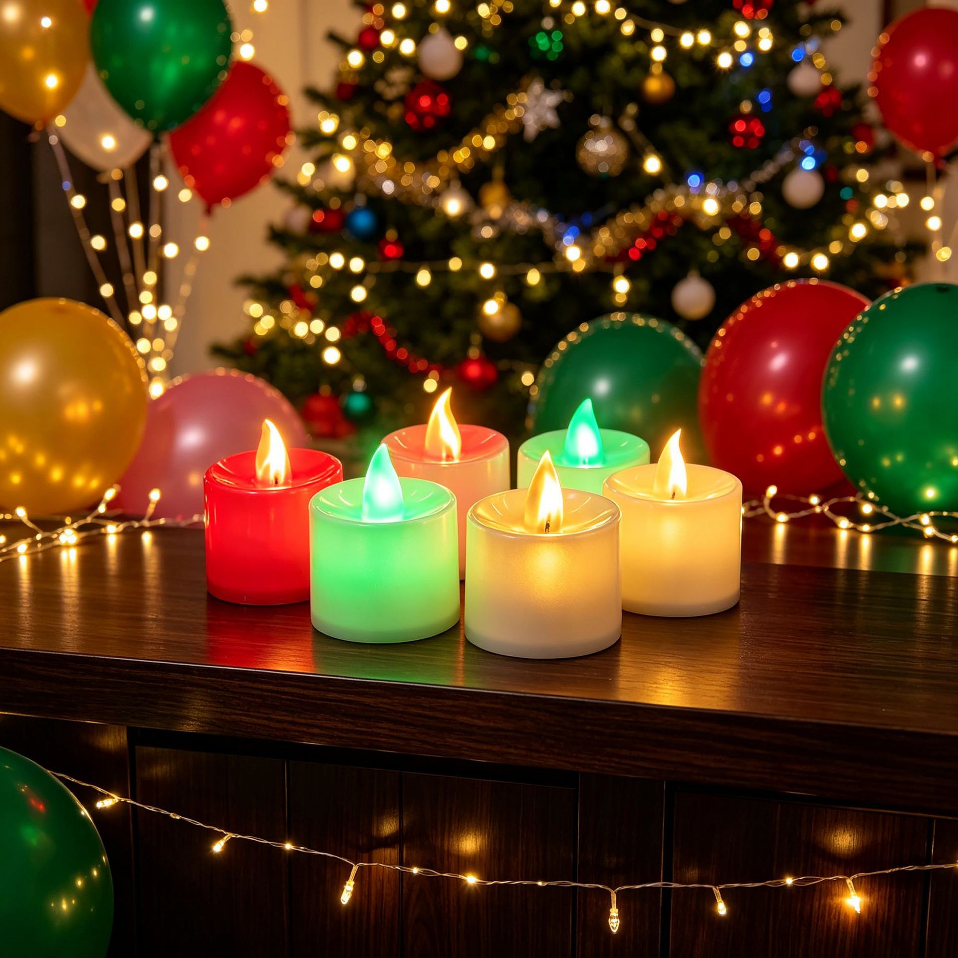 LED simulation electronic candles, white small tea wax lamps, party, wedding, birthday set props, festival atmosphere lights Application Scenario