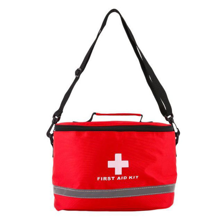 Family first aid kit, home care storage bag, outdoor medical bag, shoulder strap, portable large-capacity cylindrical bag Item Picture