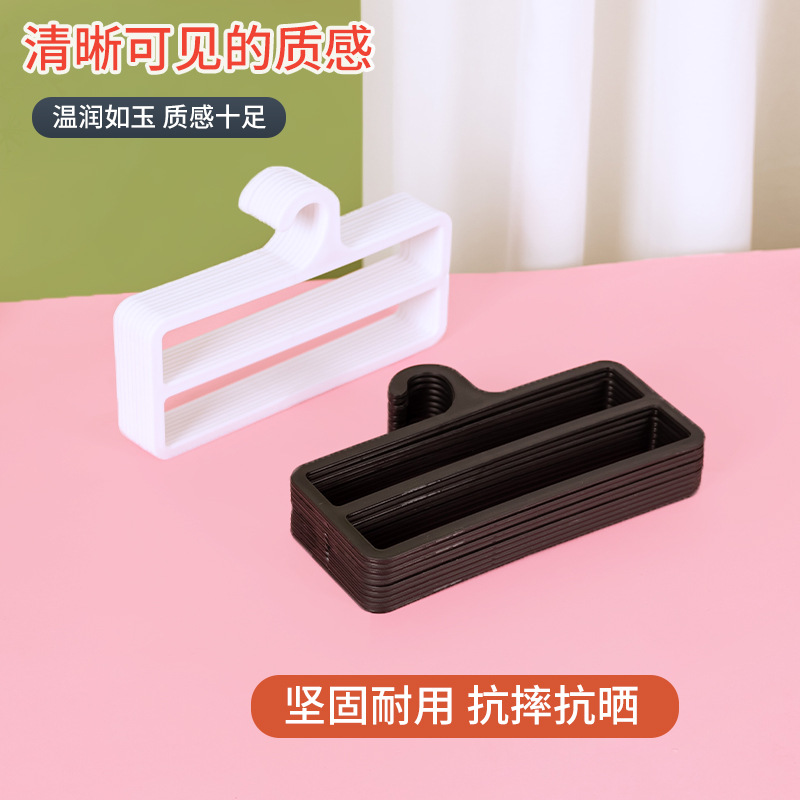 Double-layer plastic scarf rack display rack, silk scarf rack, black towel rack manufacturer wholesale storage display rack details Picture