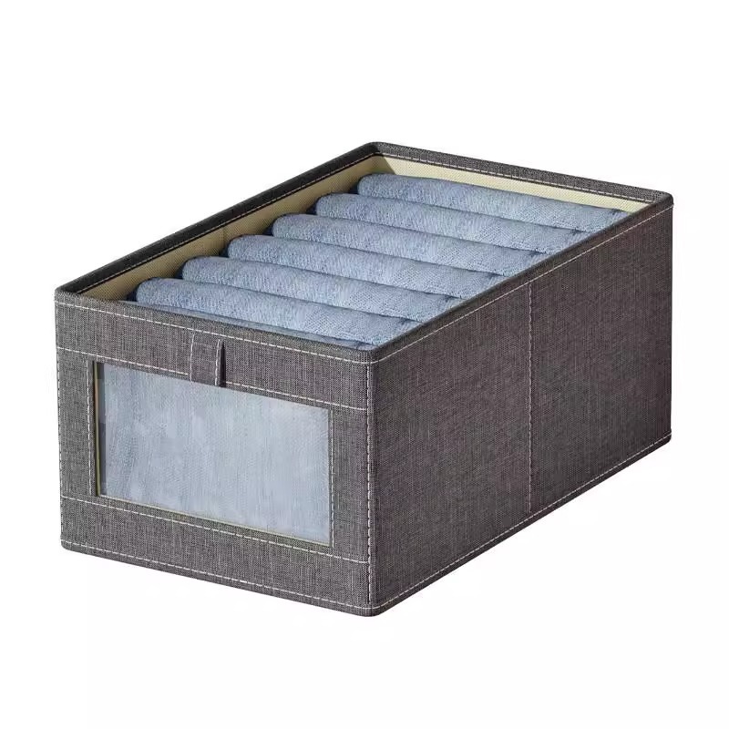 Visual window fabric storage box, pants and clothes storage wonder, wardrobe clothes storage box, drawer-type organization box Item Picture