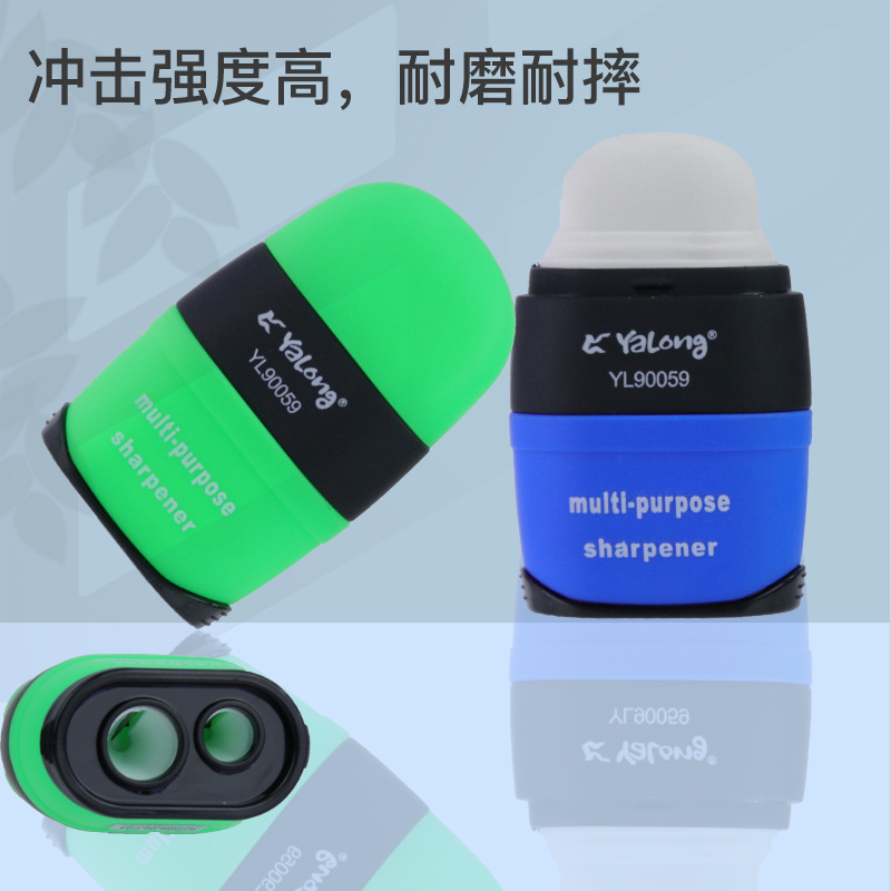 Direct sales and customization from the manufacturer of cross-border double-hole plastic pencil sharpeners, square pencil sharpeners, and silicone protective cases Specification image