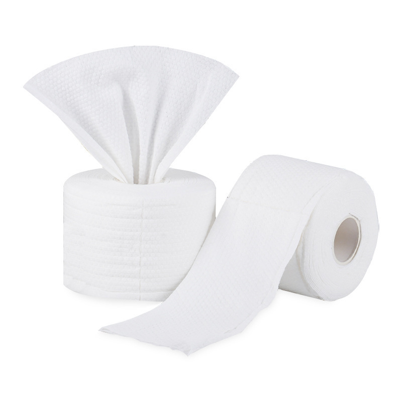 Thickened pearl-patterned makeup remover cotton soft towel roll, dry and wet dual-purpose disposable face towel for pregnant women and infants Item Picture