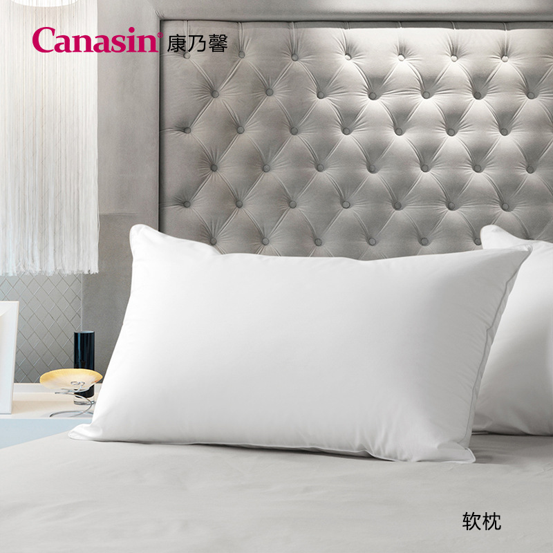 Carnation Hotel dedicated pillow core, five-star microfiber hotel and homestay bedding, all-cotton single piece wholesale