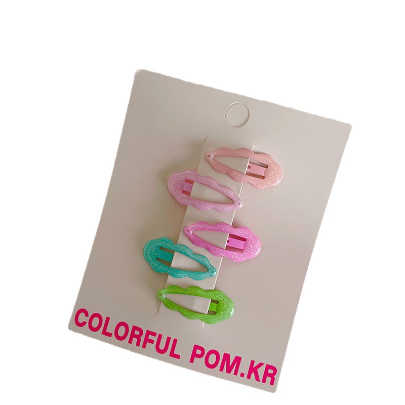 New Korean-style candy-colored cloud bb hair clips for children, sweet and crumbly bangs hair clips, baby cloud bye-bye hair accessories for women Item Picture