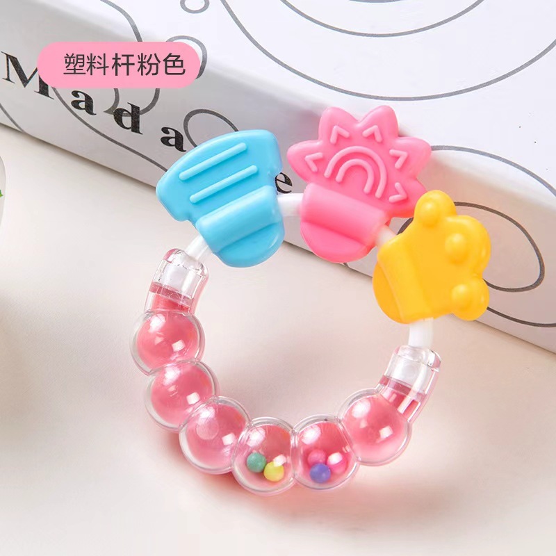 婴儿磨牙棒婴幼儿硅胶牙胶磨牙固齿器婴儿摇铃牙胶环形磨牙棒详情图5
