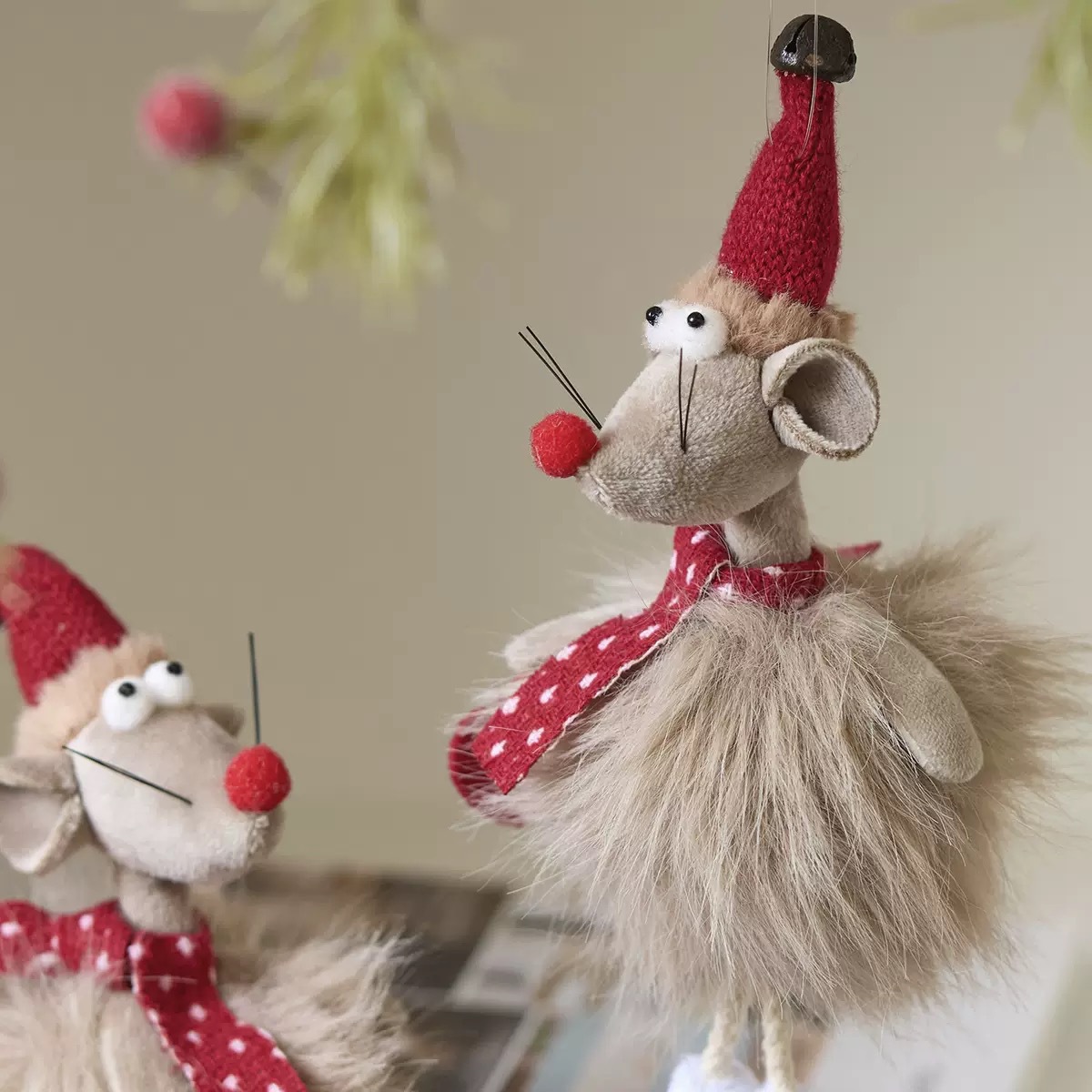 Cross-border new products: ins cute mouse pendants, plush dolls, Christmas tree ornaments, Christmas decorations Application Scenario