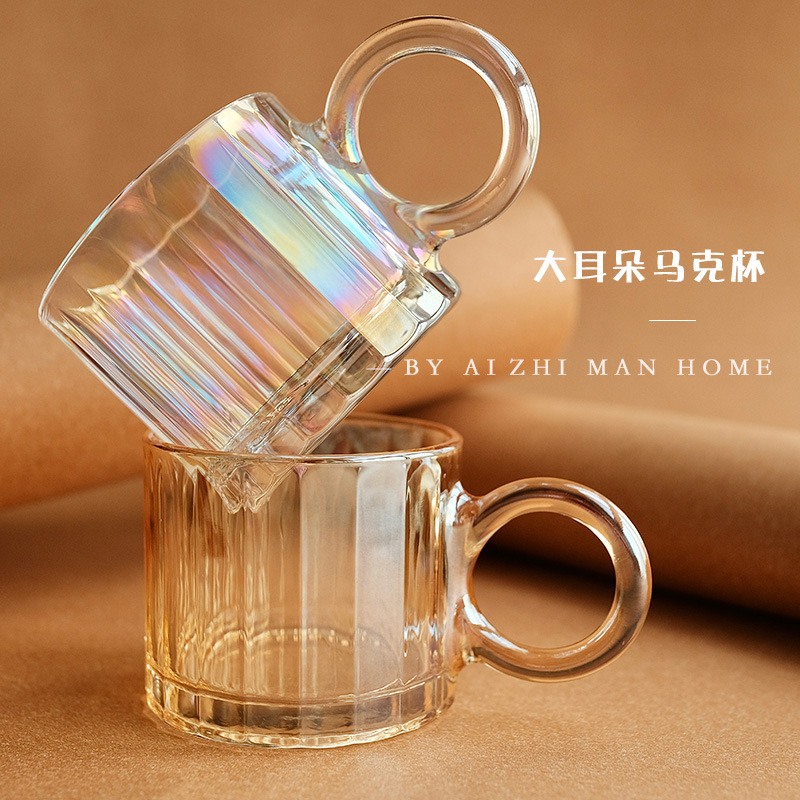简约轻奢风ins马克杯咖啡水杯带把情侣杯子创意高颜值批发